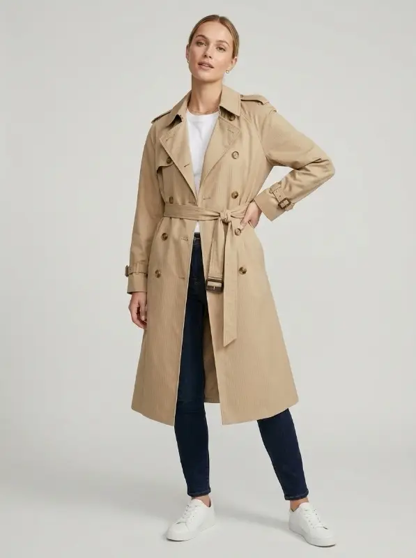 The same trench coat in a third Vintsnap look
