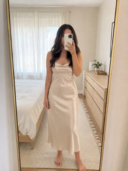 A slip dress listed in the same style